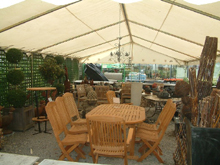 tente d'exposition pour le magasin garden forum � herbestal