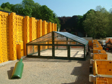 chapiteau avec structure orangerie vert fonc�
